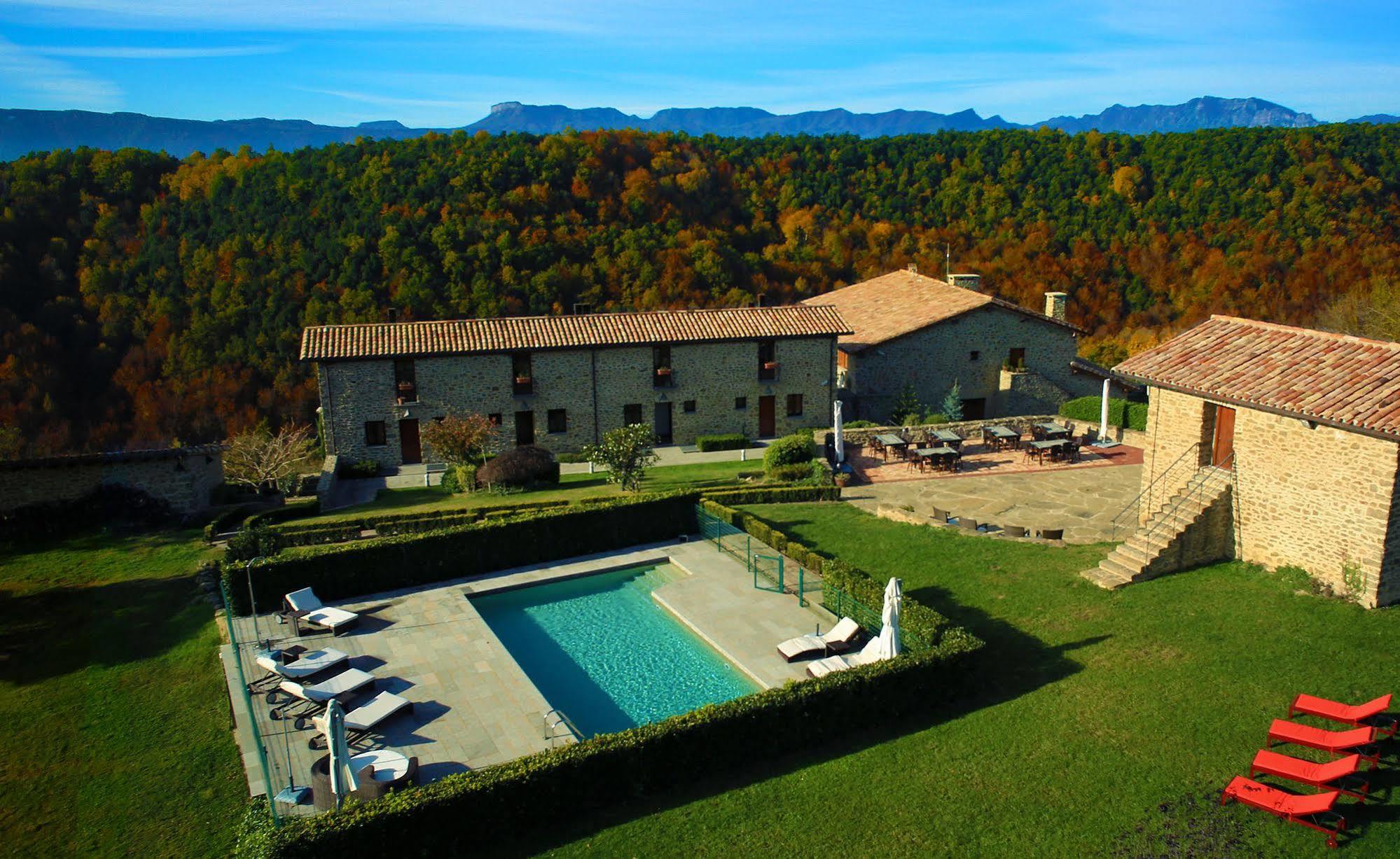 Hotel Restaurante El Ventos Sant Felíu de Pallarols Kültér fotó